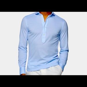 Suitsupply Light blue extra slim fit popover worn like new—worn a few hours